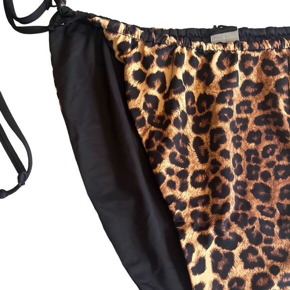 Good American 7 4X Tanga Bikini Bottom Leopard Hi Cut Reversible Adjustable NWT - Picture 3 of 7